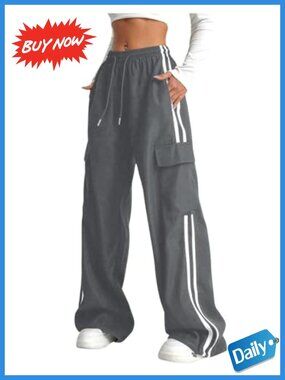 Women's Cargo Pants Baggy Wide Leg Track Pants Streetwear